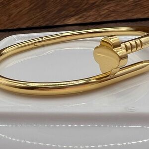Nailed It Bangle Bracelet- 18k Gold plated